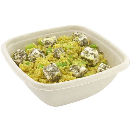 ABENA Containers, To-Go, Square Bowl, 13 Oz(For use with #133219) 133217